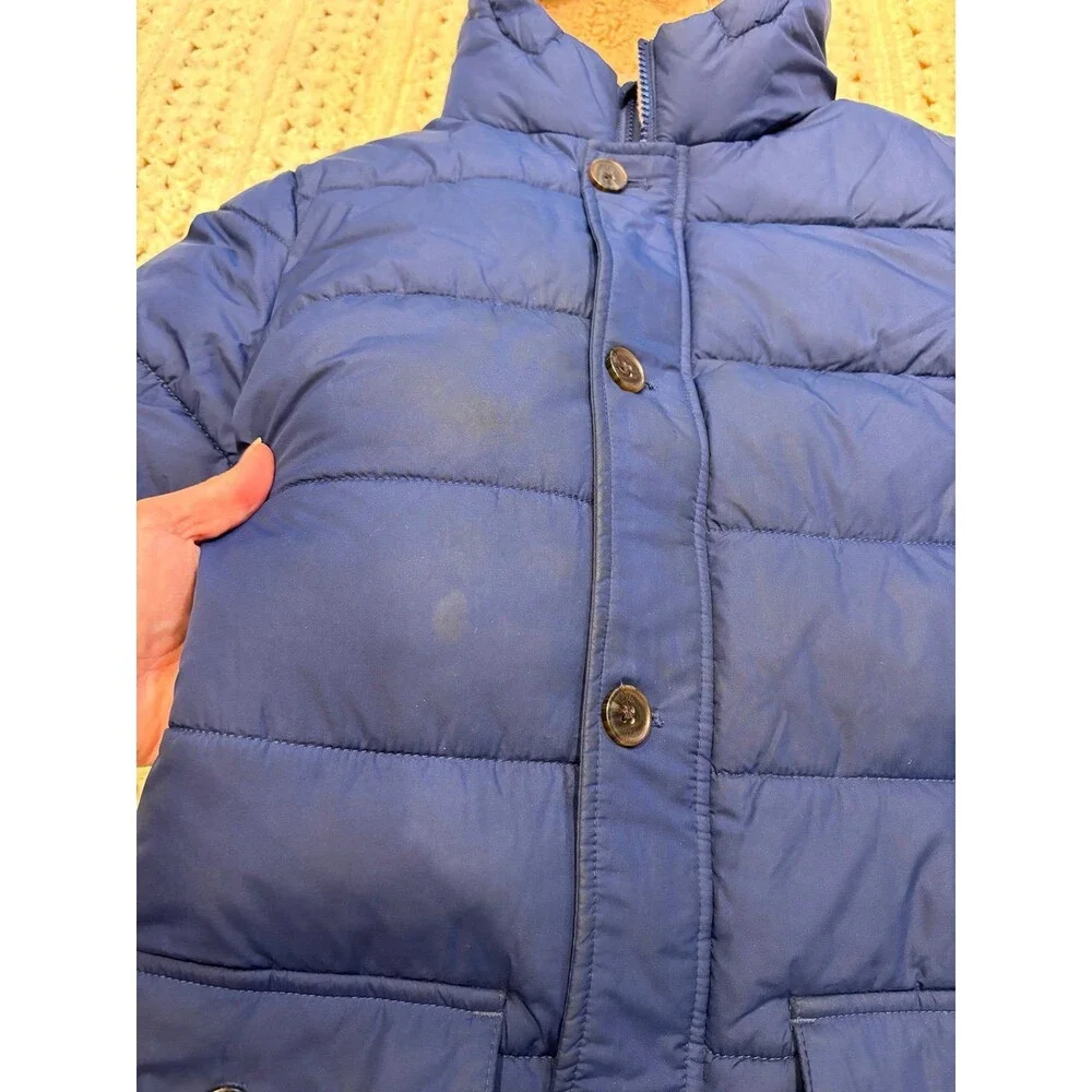 mini boden winter jacket coat 9/10 140 fair navy blue puffer parka warm